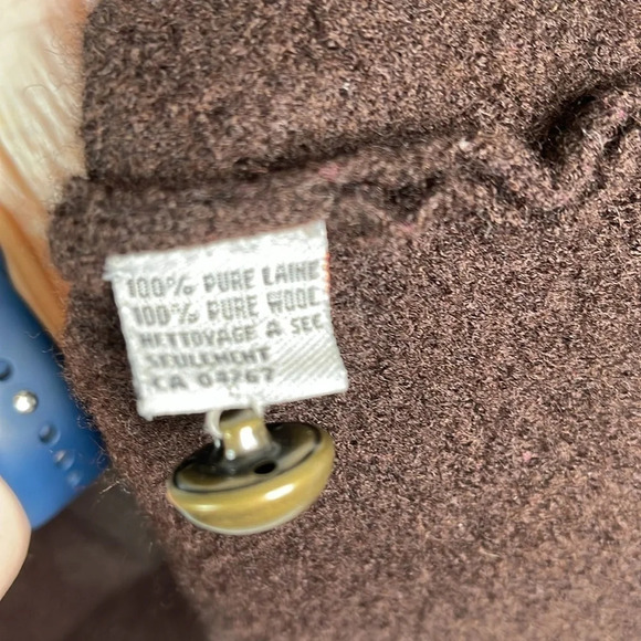 VINTAGE Mat Collection Brown Wool Jacket Blazer Embellished Grandma Size Small - Picture 10 of 14